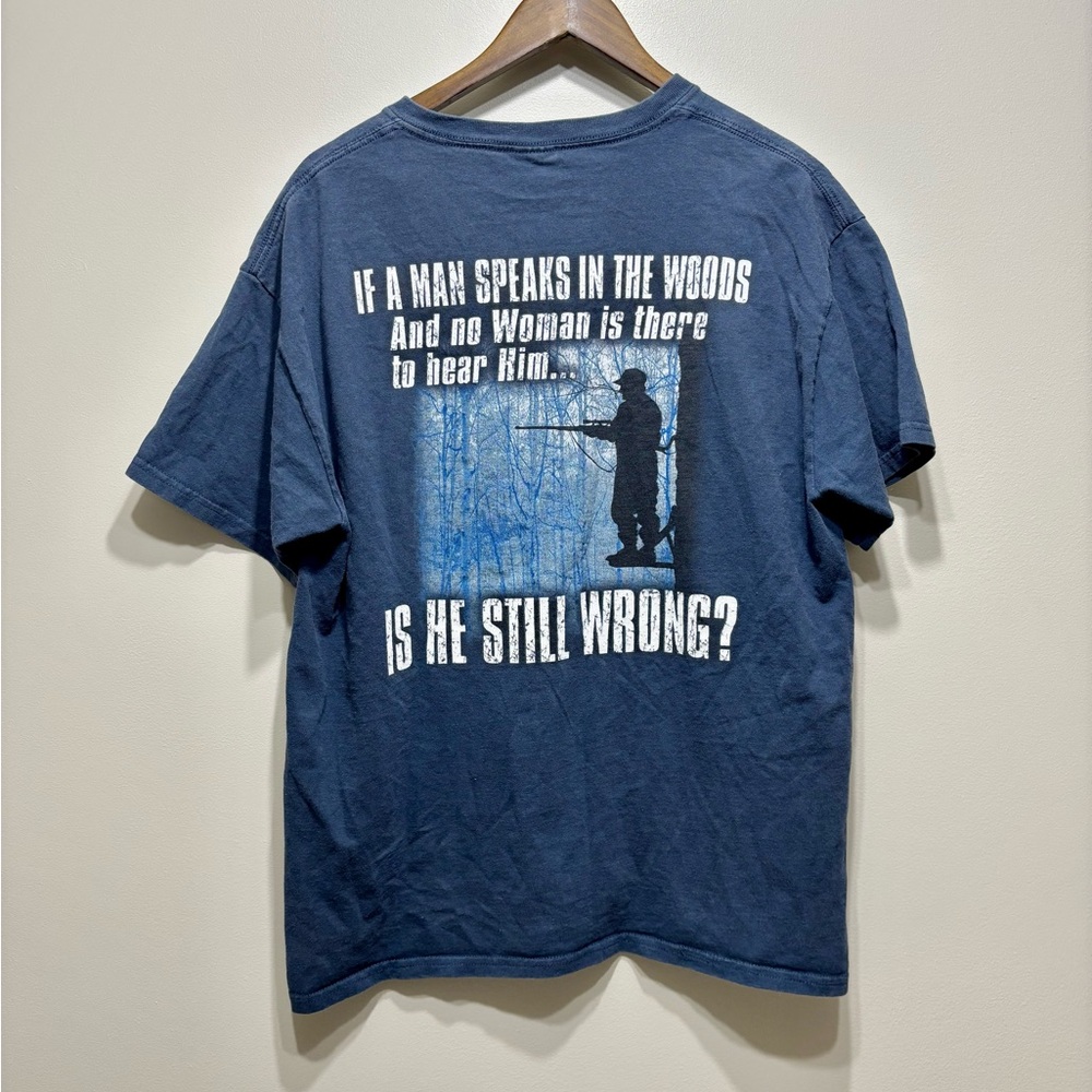 Gildan Funny Humour Men’s Hunting Casual Graphic Tee Shirt Top Blue